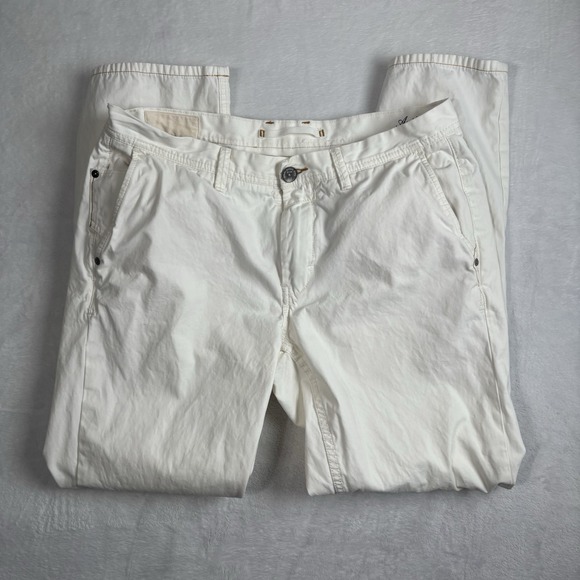 Tommy Bahama White Denim Jean Pants Men's Waist 35" x 32" Inseam Stain - Picture 1 of 13